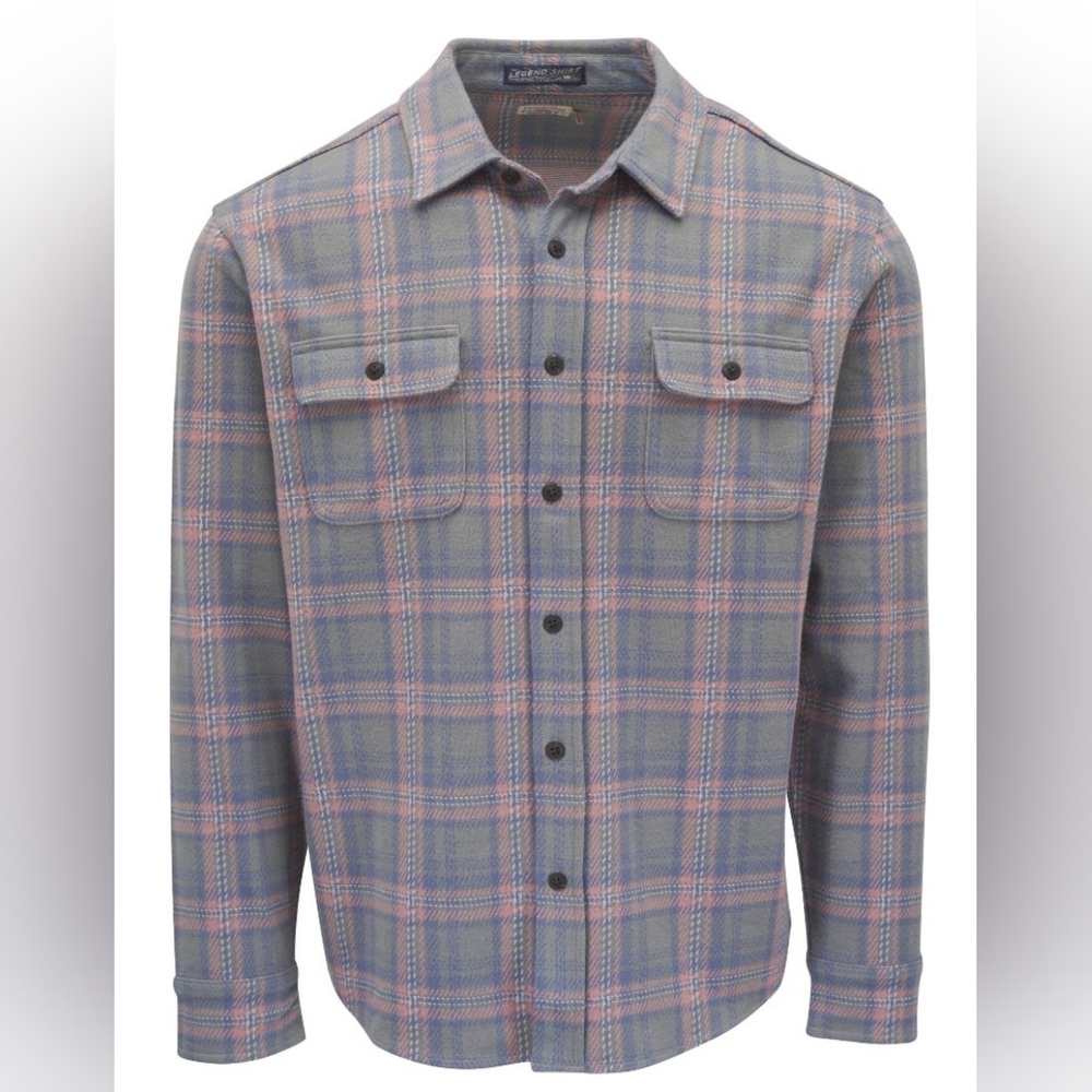 Faherty Legend Sweater Shirt - Forest Rose Plaid